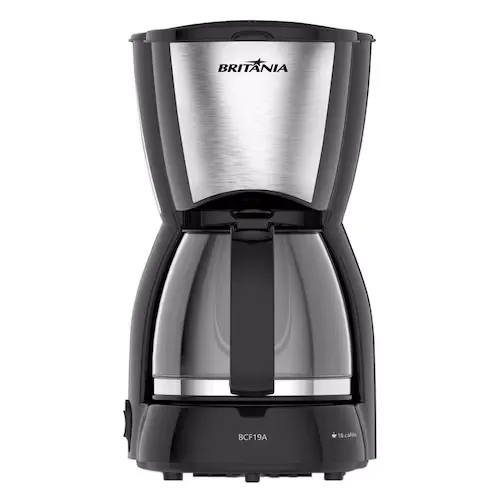 Cafeteira Eltrica Britnia Bcf19 18 Xcaras - Preto E Inox  - 110v